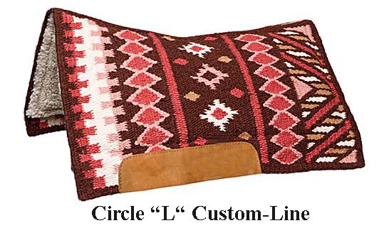 Circle L Contoured Western Pad "DIAMOND STARS" KURZPAD, choco 30"