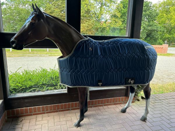 Stalldecke gesteppt dunkelblau 78" =145cm