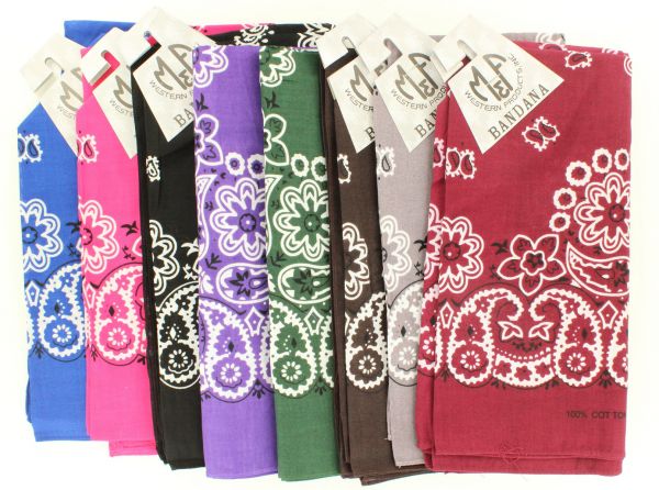 Bandana-Halstuch, klein, dunkel, versch. Farben