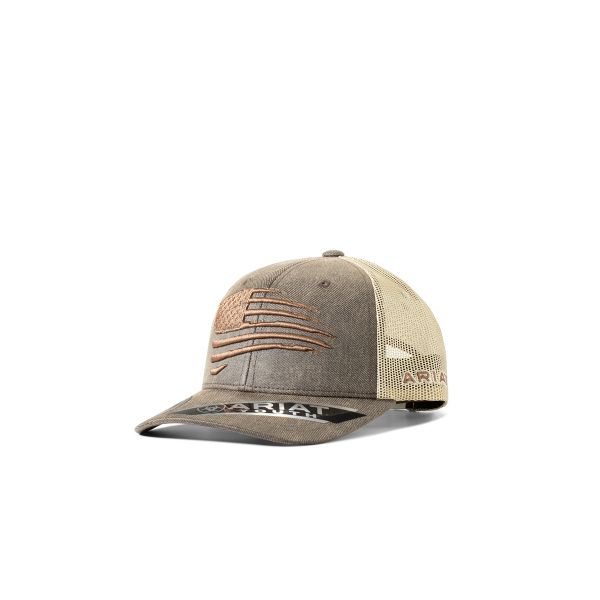 Ariat Youth Cap, Used-Look, mit US Flag