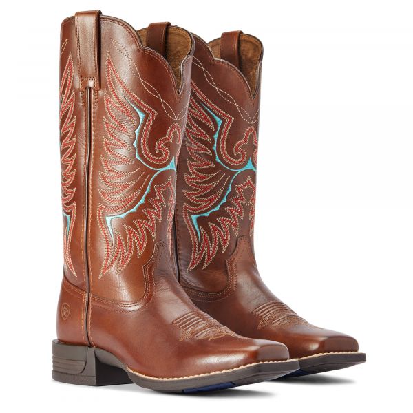 Ariat Damen Western Boots "Rockdale" in NATURALLY DISTRESSED BROWN