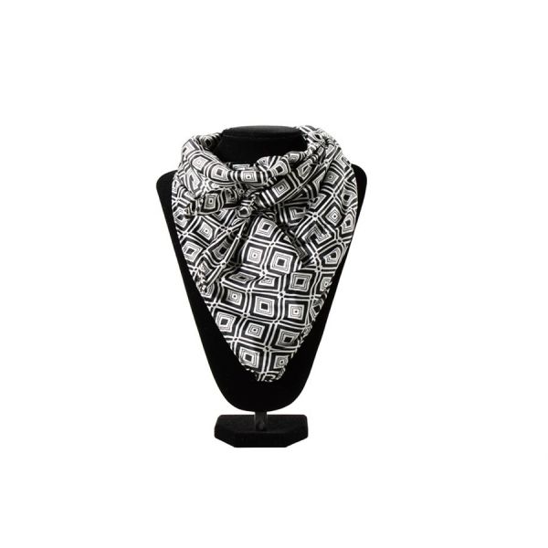 Seidentuch "Wild Rag" Diamond Black/White