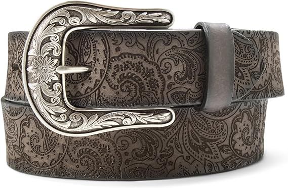 Gürtel Damen, Ariat, Paisley-Muster, black