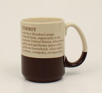 Becher Cowboy mit Text