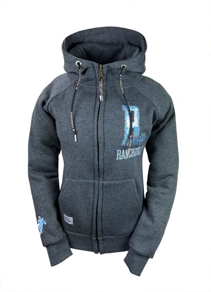 OSWSA RANCHGIRLS HOODED JKT "SHINY" black caviar melange