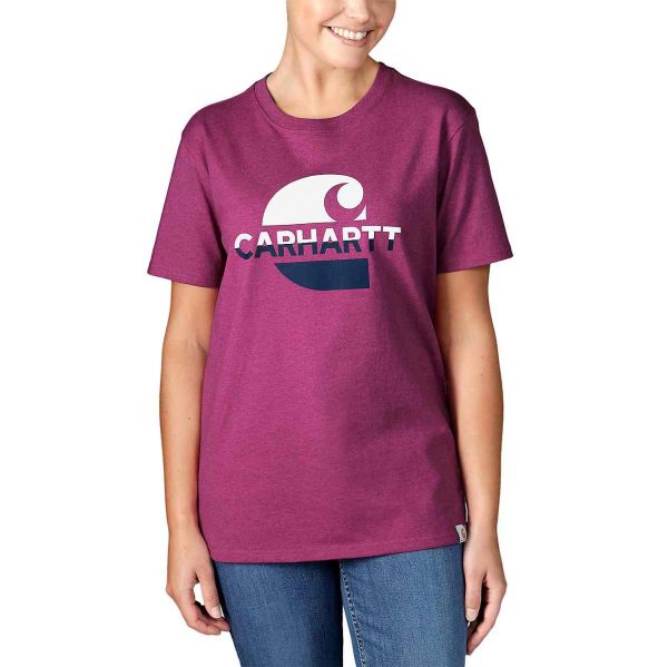 Carhartt Damen T-Shirt LOOSE FIT HEAVYWEIGHT FADED 'C' GRAPHIC