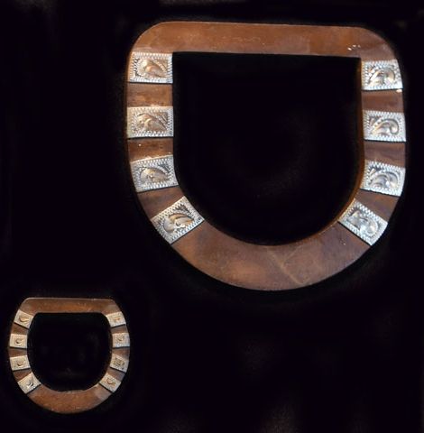 D-Ring Paar in Antique mit Sterlingsilber, in 2 Größen