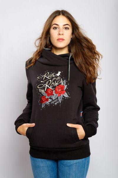 OSWSA Damen Hoody "RUN FOR THE ROSES" black