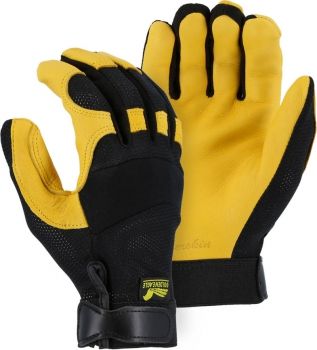 Handschuhe "Majestic" GOLDEN EAGLE - Deerskin Leather Glove - Stretch Mesh Back for Ventilation