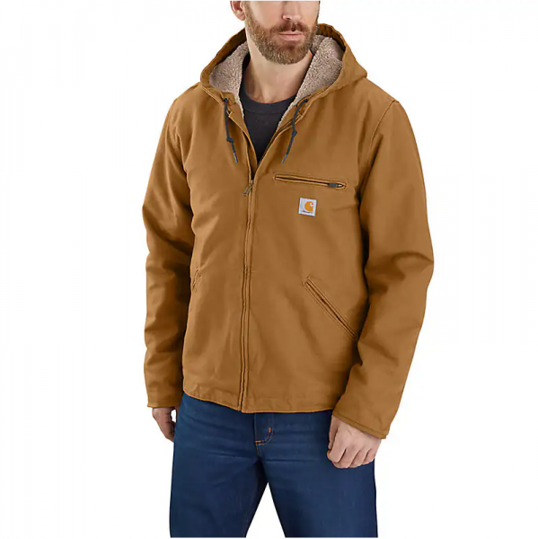 Carhartt Herren Jacke Relaxed Fit Washed Duck Sherpa Lined