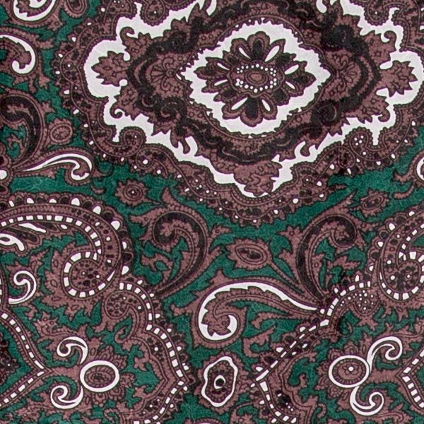 Seidentuch "Green and Chocolate Paisley Jacquard"