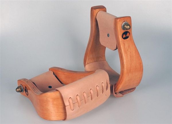 Steigbügel Holz Show lakiert gebogen flat bottom