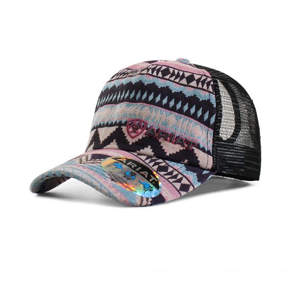 Ariat Damen CAP, Indianisches Muster, mit Zopfloch