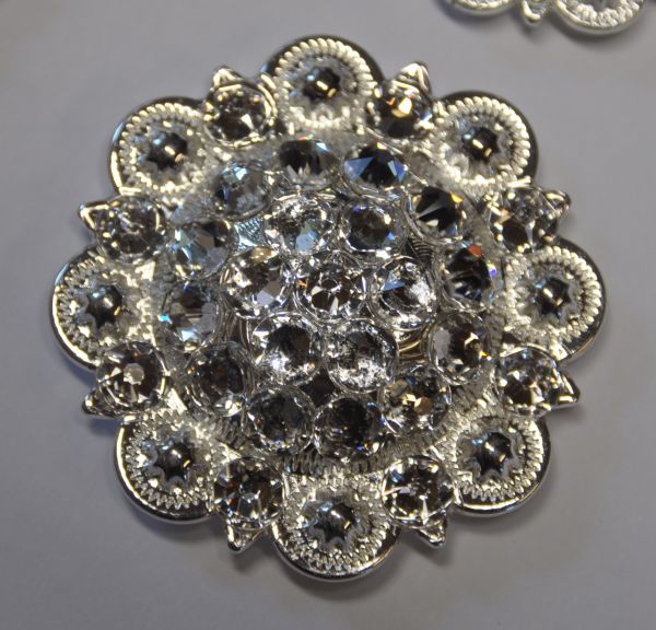 Concho Bright SIlver Swarowski Strass Clear in 3 Größen