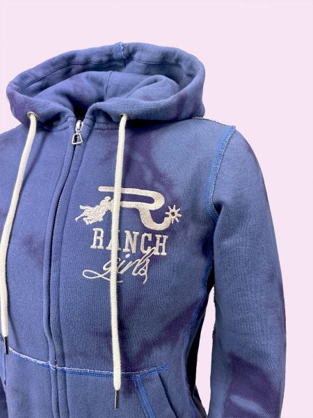 OSWSA RANCHGIRLS ZIP HOODED SWEAT "LISBAN" batik blue