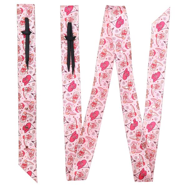 Nylon Tie Strap & Off Billet im SET - Fashion Print - "pink Cowgirl"