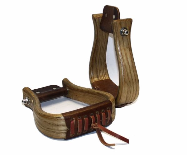 Holzsteigbügel Premium - Flat Bottom - 2´´ - Oak / Stain