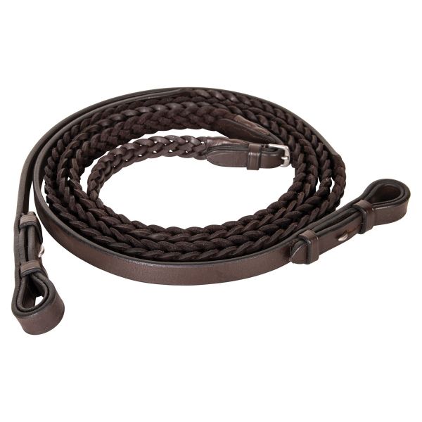 Pinnacle geflochtene Hunter Zügel extra lang 5/8" x 64"