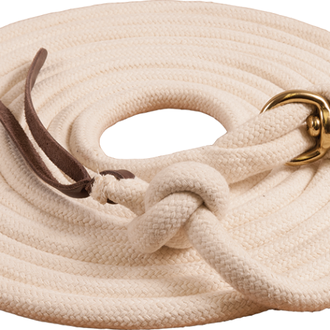 Mustang Pima Cotton Lunge Line with round braided stopper