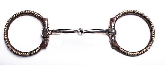 Gebiss Snaffle Antique style bit with dots, 5"