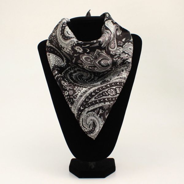 Seidentuch klein "Paisley" black