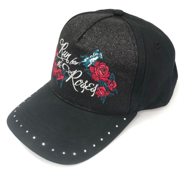 OSWSA RUN FOR THE ROSES CAP black Glitter