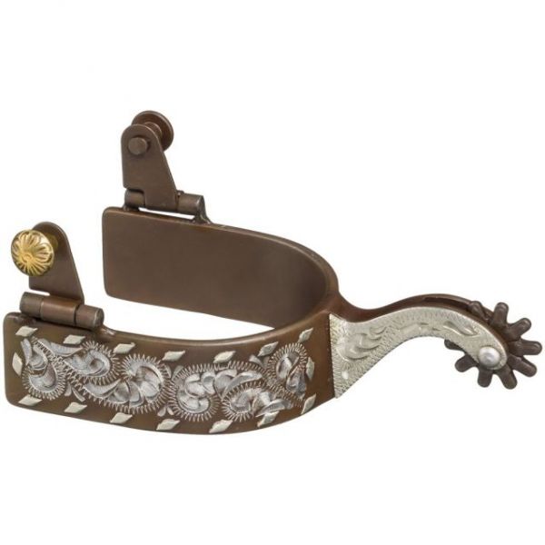 Sporen Herren, antikbraun mit Silbergravur