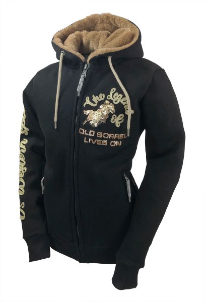 OSWSA Damen HOODED TEDDY Jacket "SUSIE" black