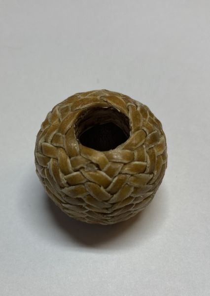 Halstuchring (Scarf Slide) aus Rawhide natur mehrfarbig