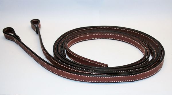 Zügel - EE Leather - 5/8" x 7′ - komplett genäht, mittelbraun