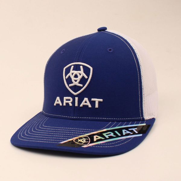 Ariat Herren CAP, blau mit weißem Mesh