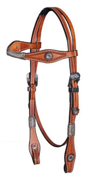 Kopfstück für Kaltblüter "RAWHIDE BRAIDED"