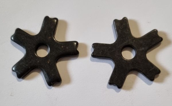 Sporenräder Stern stahl schwarz Paar