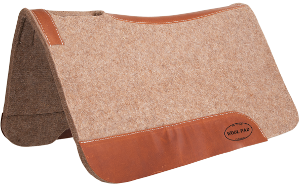 Mustang Pad Tan Wool Contoured ca. 81 x 81 cm (32 x 32")