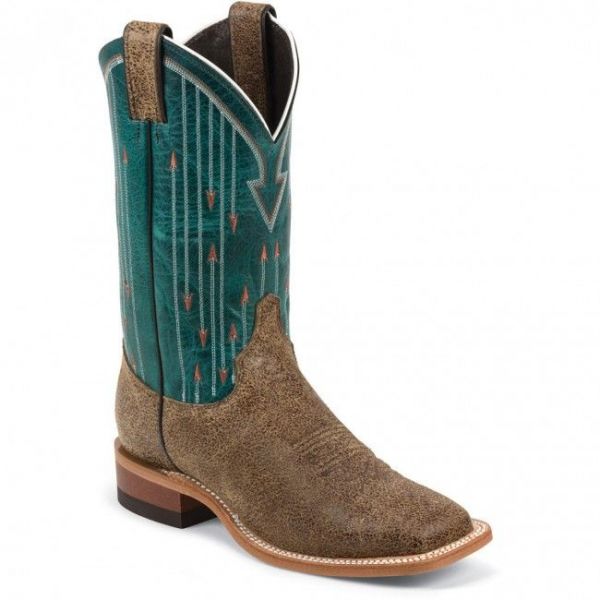 Justin Damen Boot Bent Rail - Turquoise