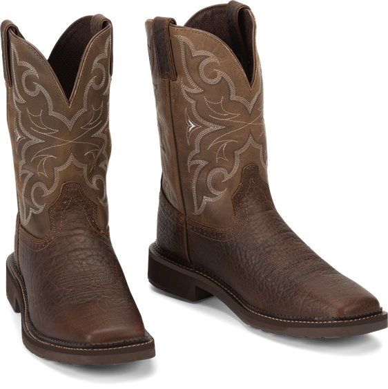 Justin Herren Boot "AMARILLO" in Aged Brown