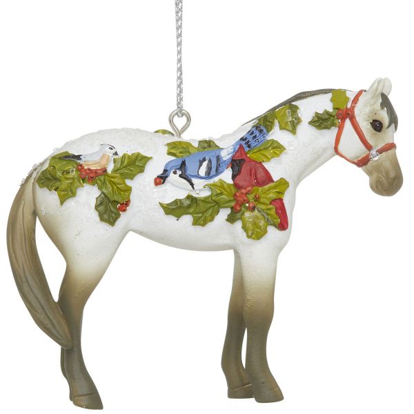 Painted Ponies 2020 Xmas Winter Feathers Ornament