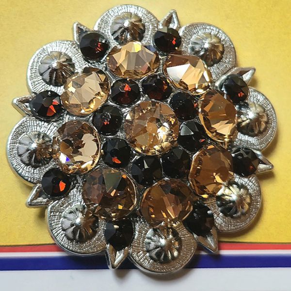 Concho Kristall Heller Colorado-Topaz, Mocca, versch. Größen