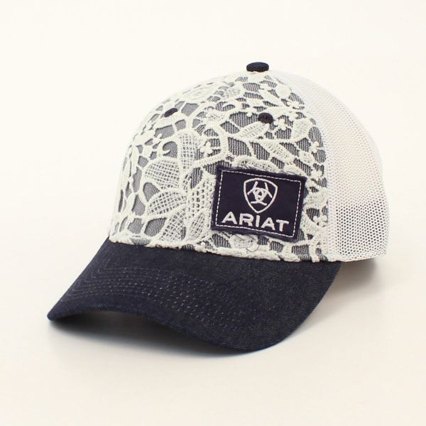 Ariat Damen CAP, mit Spitzen-Overlay Denim