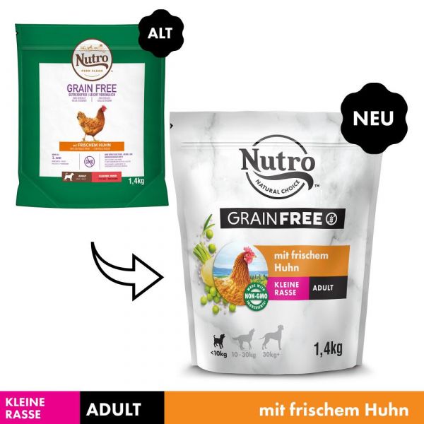 Hundefutter Nutro Grain Free Adult Small Huhn