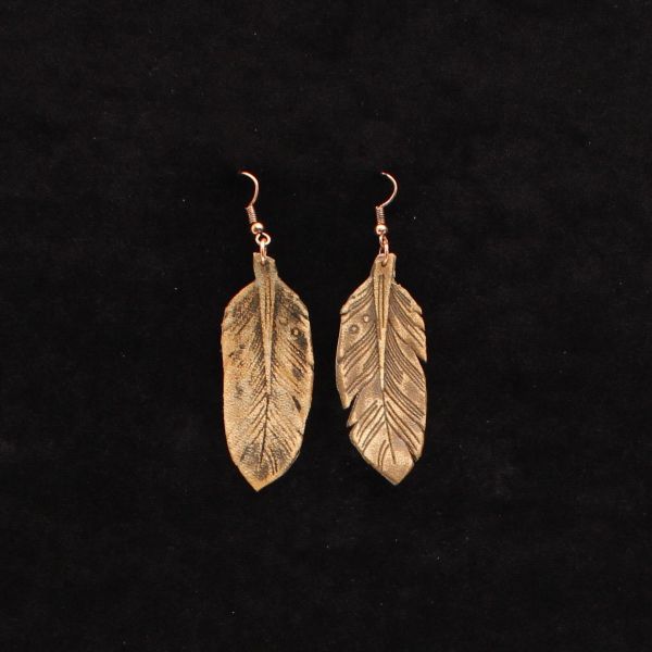 Ohrringe Blazin Roxx Leather Feather