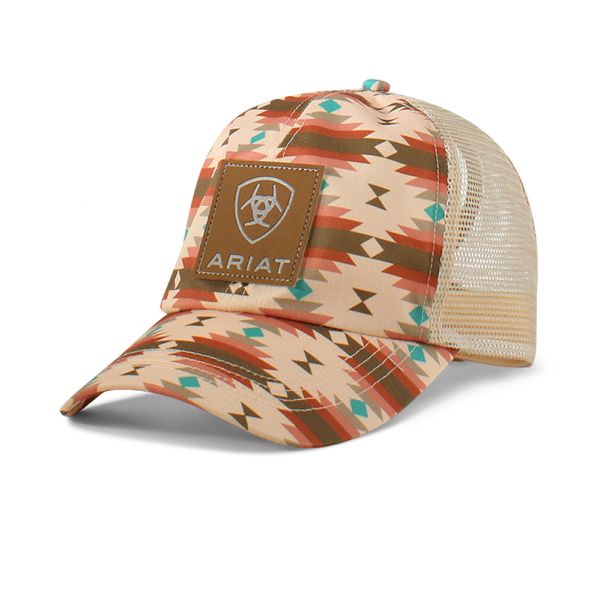 Ariat Damen CAP, Aztekenmuster, mit Zopfloch