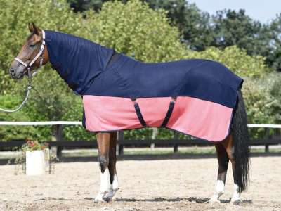 CHALLENGER 598LG Winterdecke Für Pferde – Wasserdicht, Mittelschwer, 1200D, 213,4 Cm (rosa/violett Kariert)