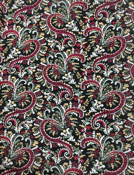 Seidentuch Black # 9 Frontier Calico Silk Scarf
