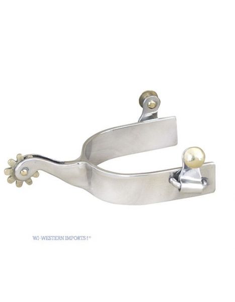 Westernsporen Edelstahl glänzend