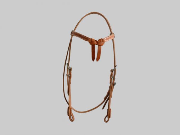 Kopfstück Futurity Stirnband Basket-Tooling, TAN, Teardrop Cheek