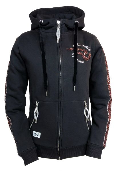 OSWSA RANCHGIRLS HOODED SWEAT JACKET "JAZZ" black | copper