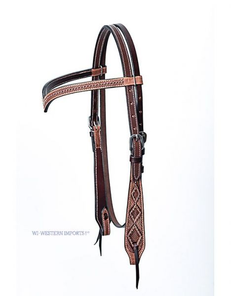 Kopfstück BASKET TOOLED HEADSTALL W./DOTS