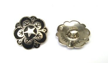 HSB Floral Star Concho with Screw – 1 ½´´