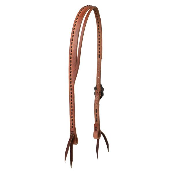 Kopfstück Hermann Oak Leder mit Buck Stitching split Ear